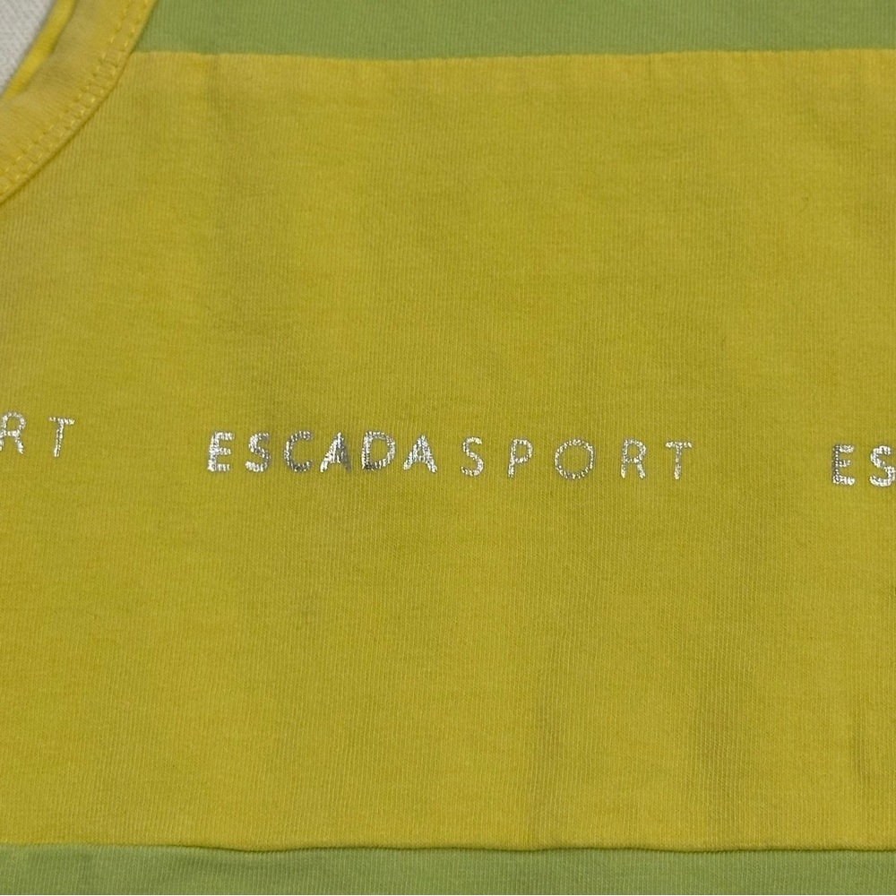 ESCADA SPORT Green Matching Set Zip-Up Track Jacket & Tank Top Size Medium - Picture 13 of 16